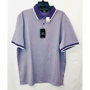 NWT!!! Michael Strahan Mens Polo Shirt Size Large Light Purple Cotton Blend B16